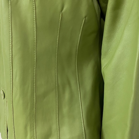 Lane Bryant Green Leather Jacket - Picture 4 of 7